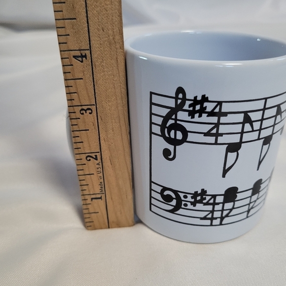 Vintage Waechtersbach Musical Notes White Coffee Mug West Germany - Picture 5 of 6